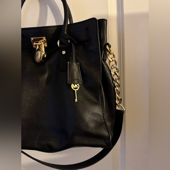 Michael Kors Hamilton Large NS Tote Black Leather - Picture 8 of 12